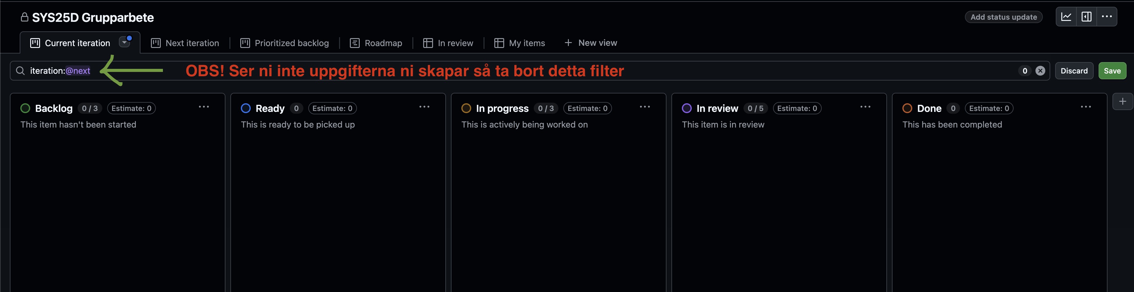 GitHub projekt-backlog Projekt-backlog